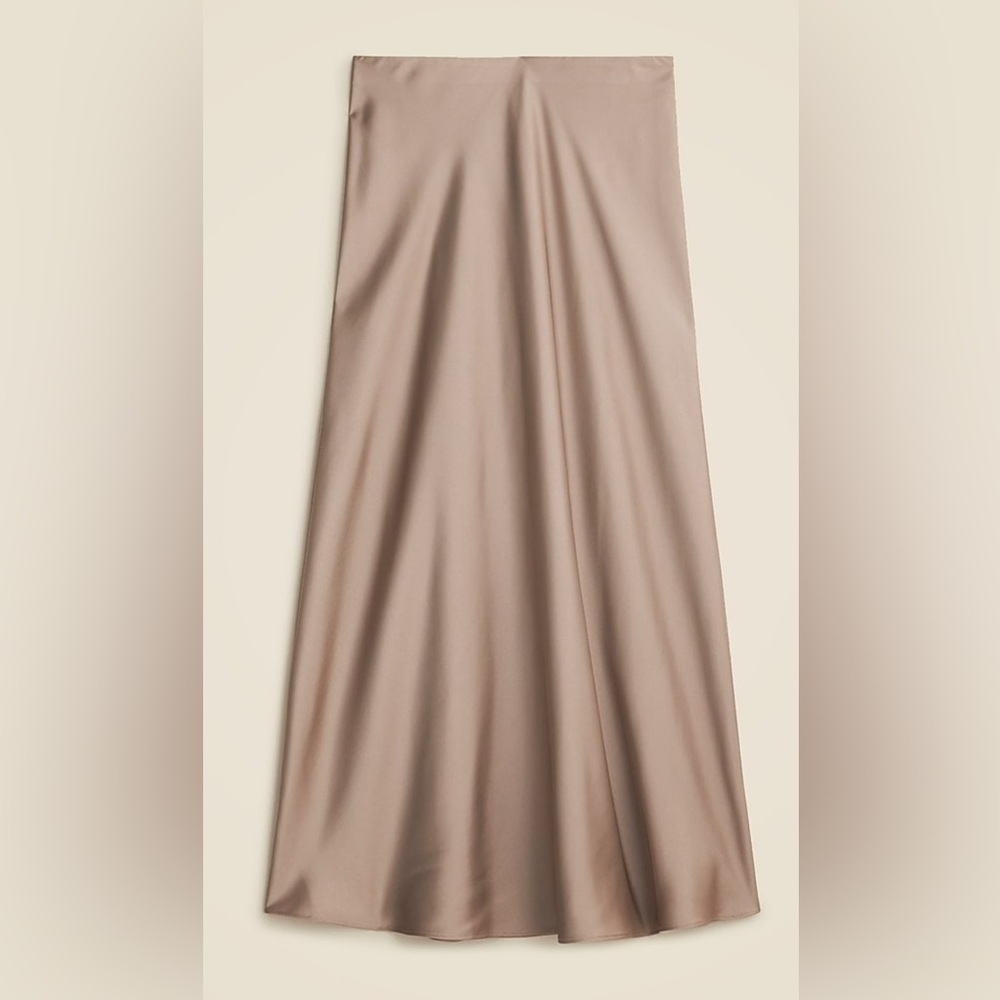NWT. J. Crew Women's Gwyneth slip skirt in warm boulder grey.